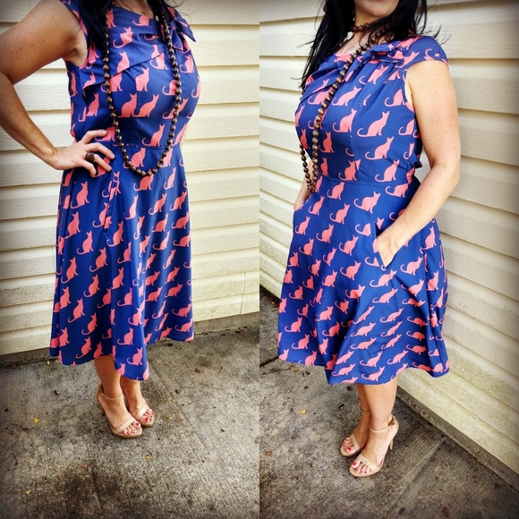 eshakti Dresses & Skirts - Pink cat dress 